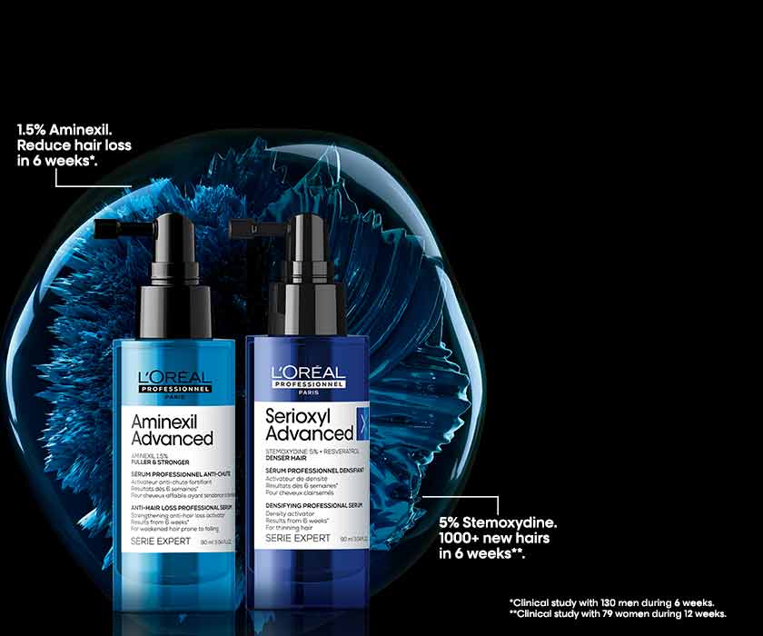 Aminexil and Serioxyl Advanced by Loreal Professionnel