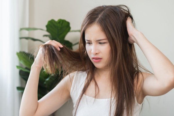 Hair with split ends
