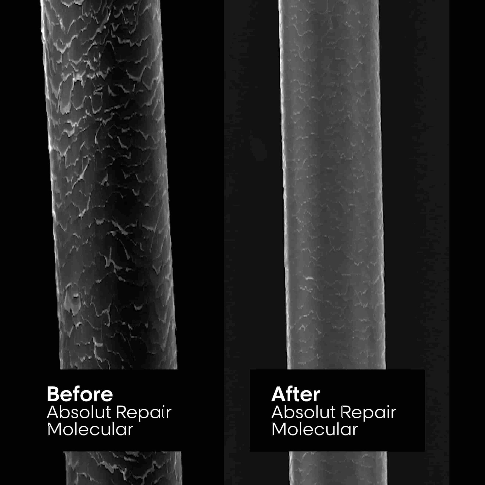 Before after of damaged hair