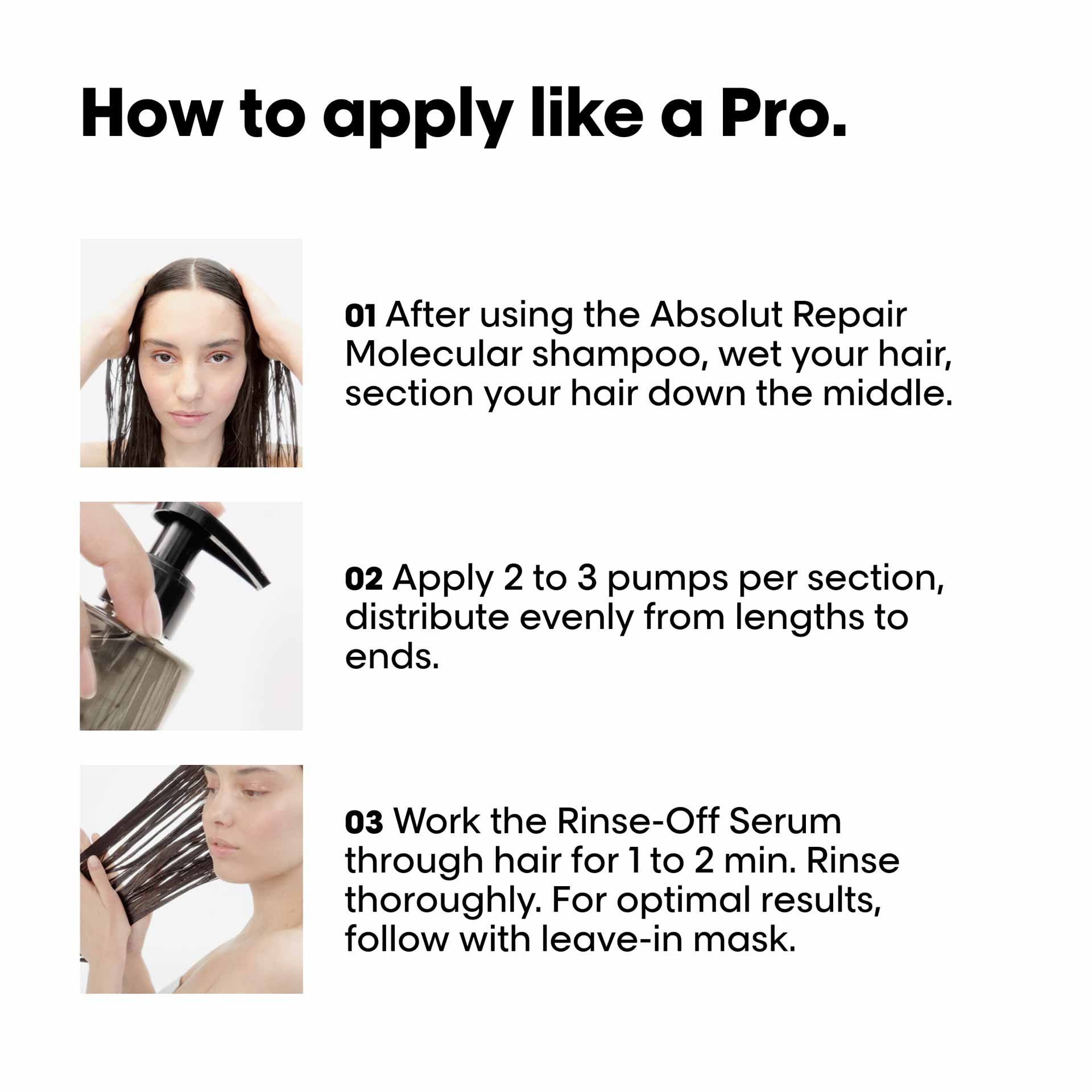 How to apply ARM rinse-off serum
