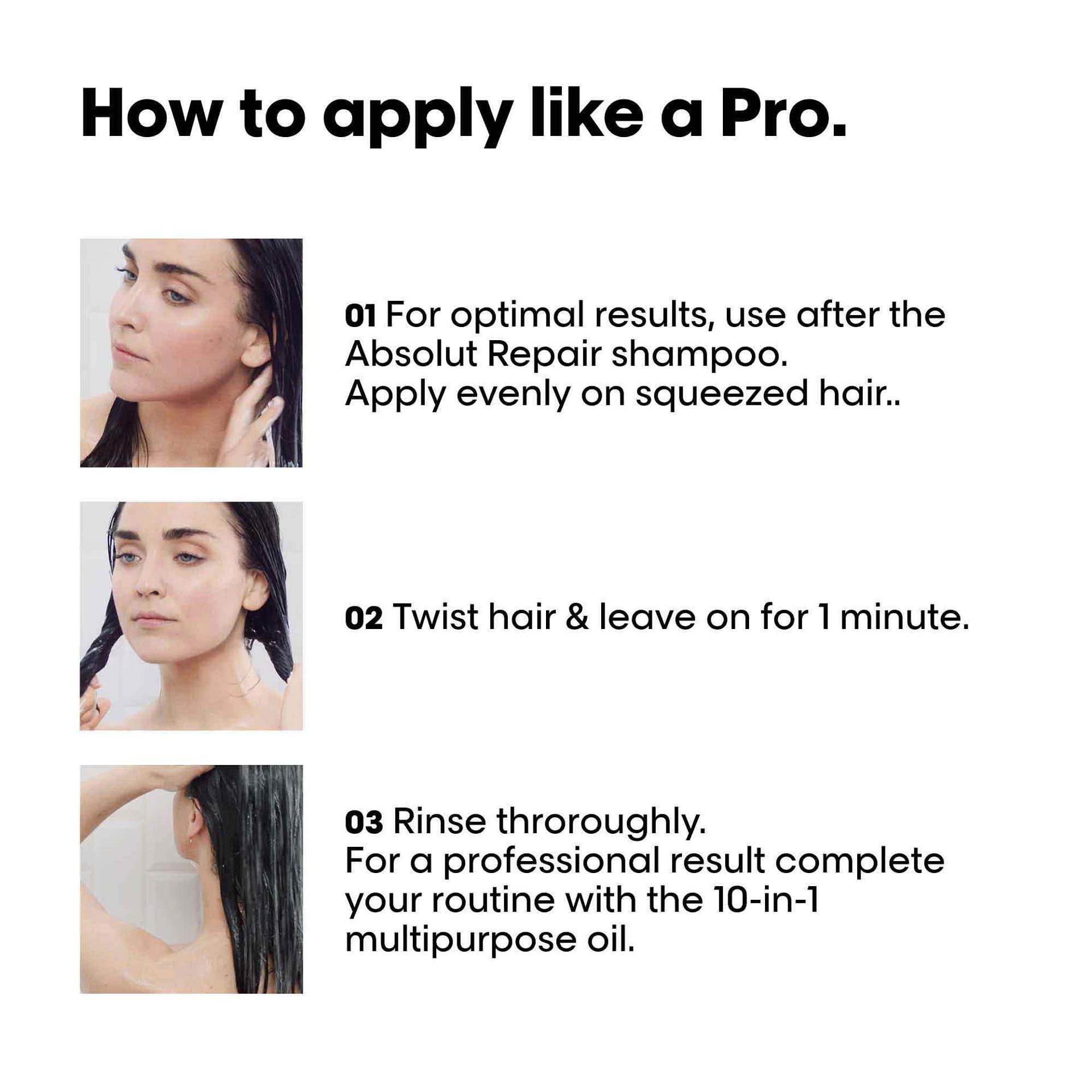 How to apply Absolut Repair Mask