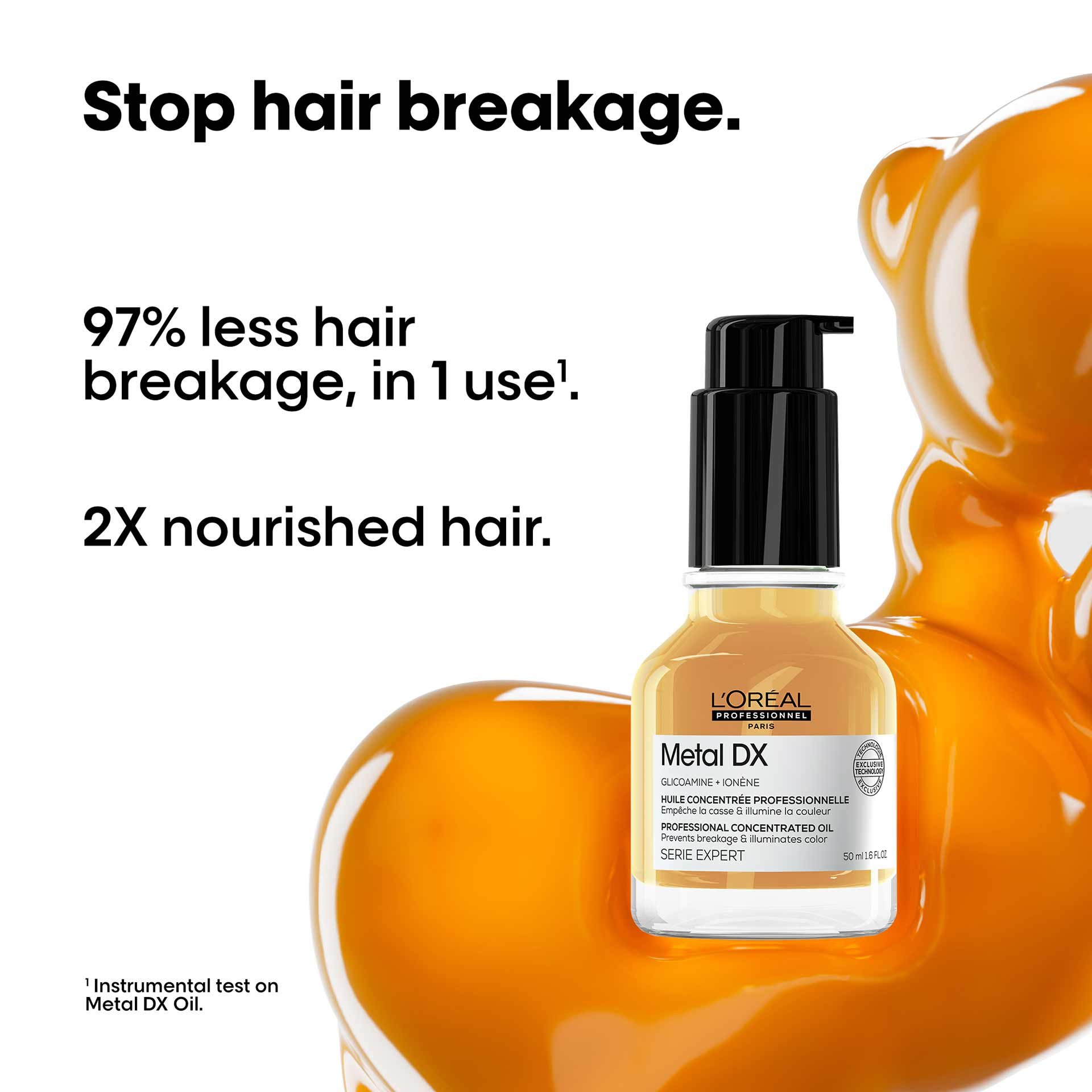 Metal DX oil for hair breakage