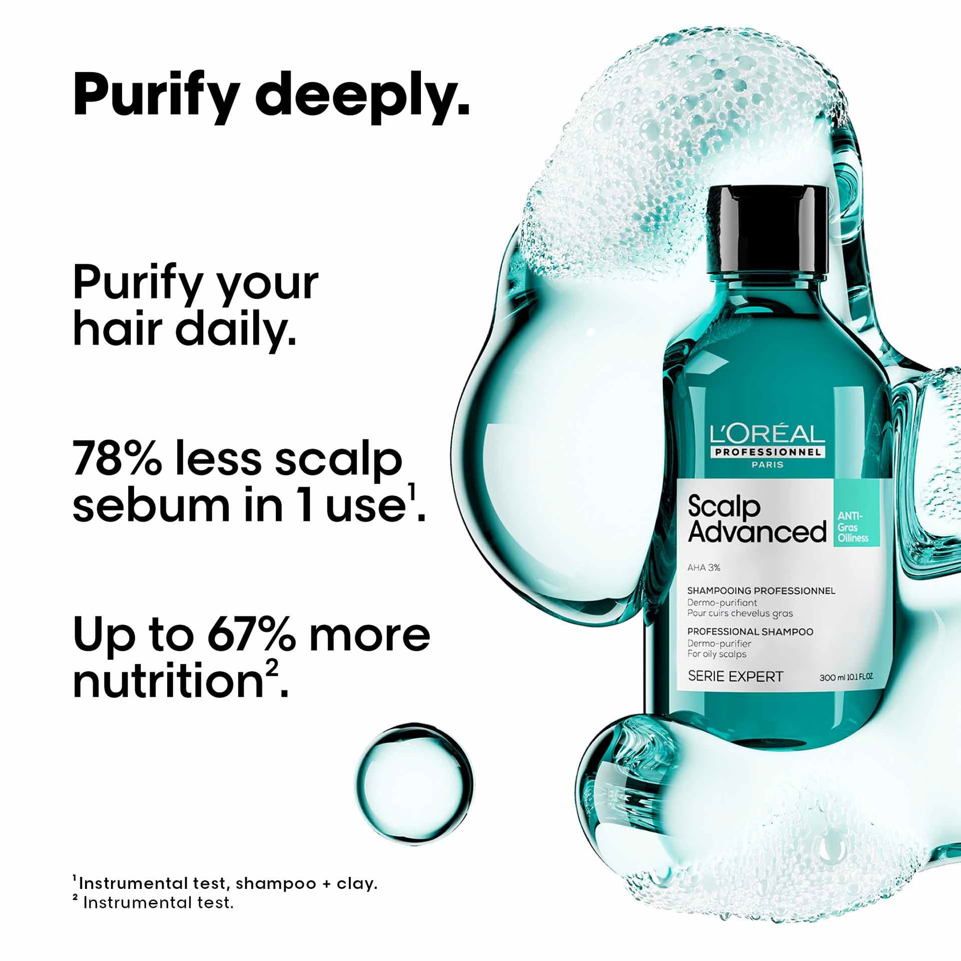 Deeply purify scalp with Scalp Advanced