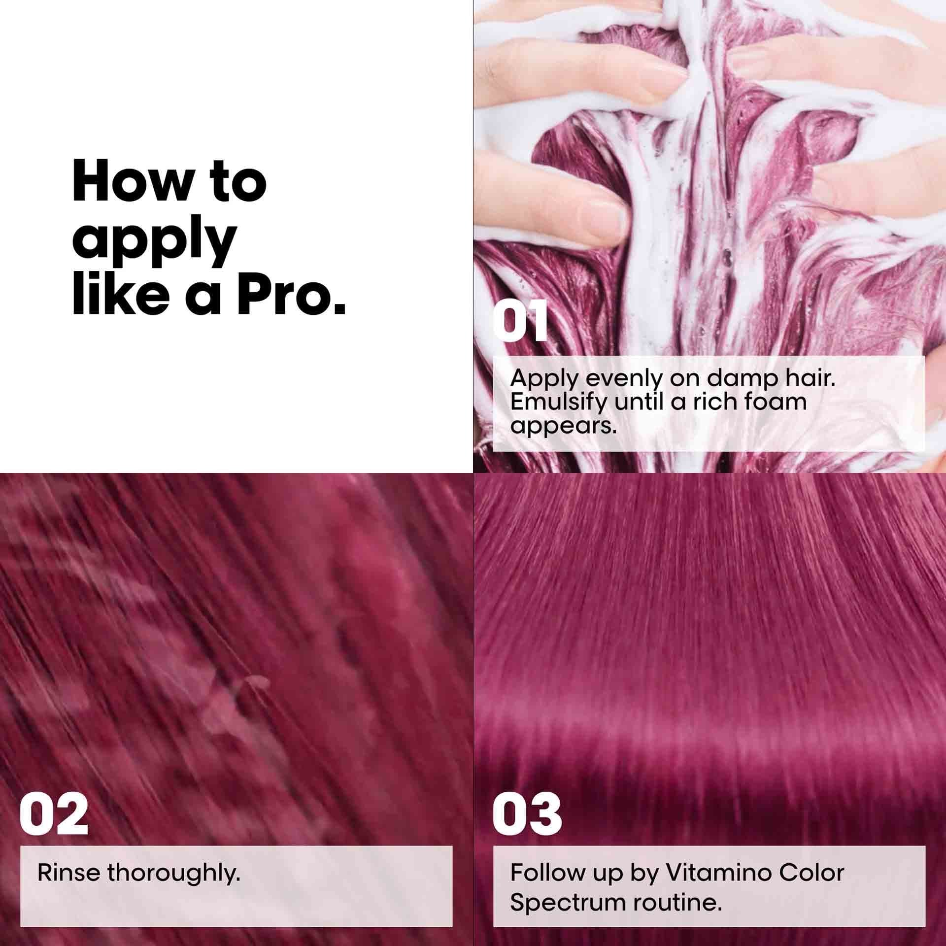 How to use Vitamino Color Spectrum Shampoo for Colored Hair
