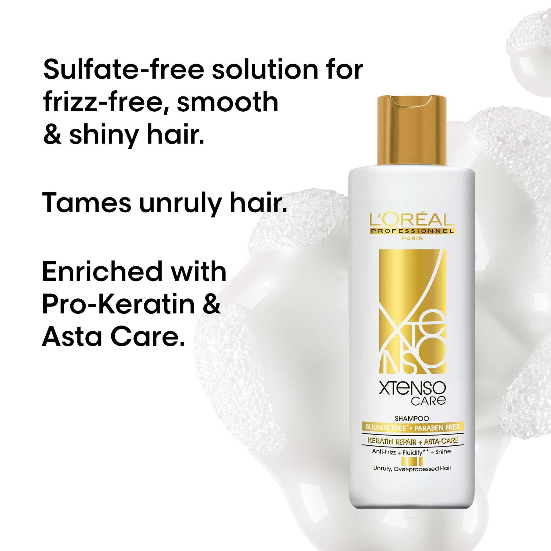 L Oreal Xtenso Sulfate Free Shampoo Anti frizz shiny Straight Hair