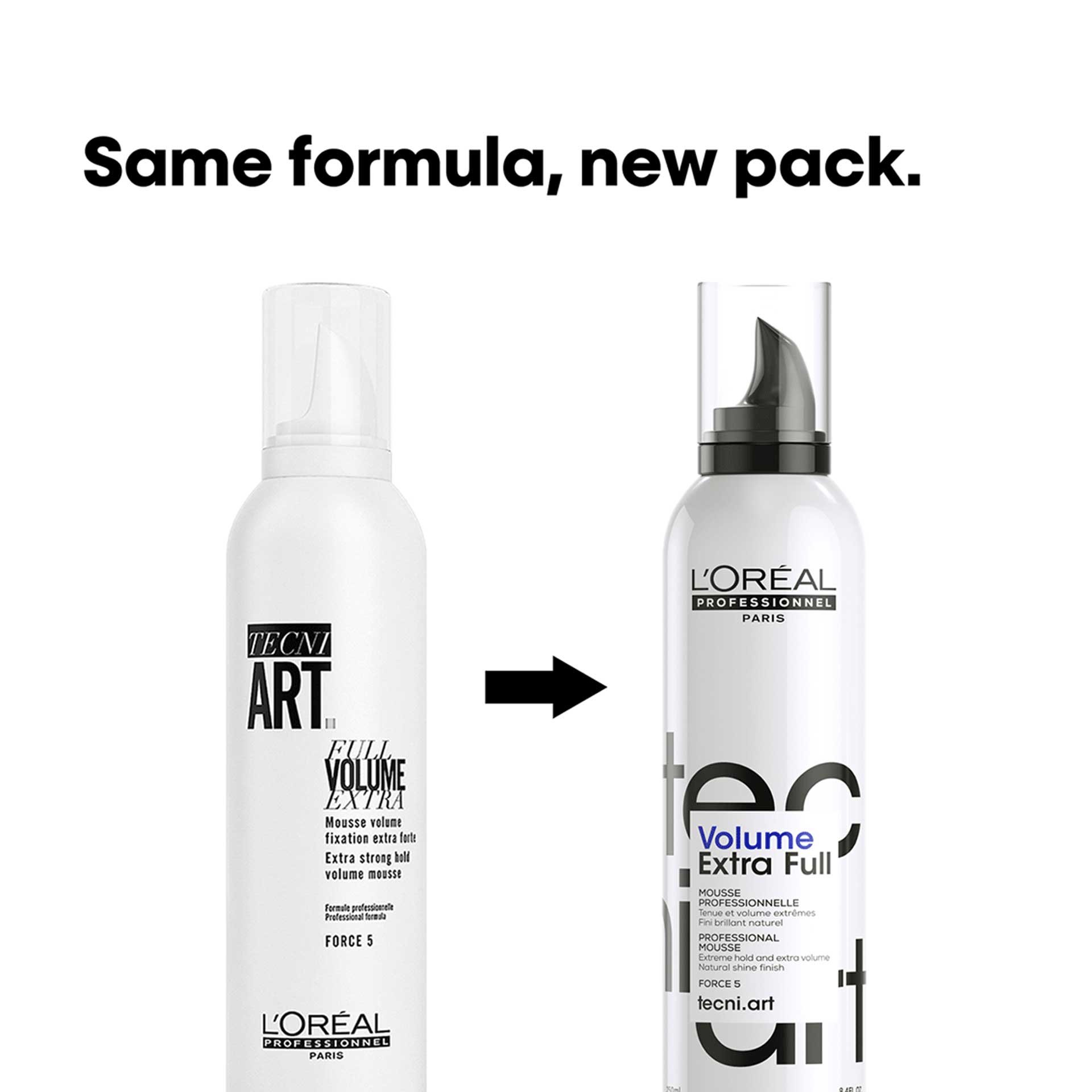 L’Oréal Professionnel Volume Extra Full in new packaging with same formula